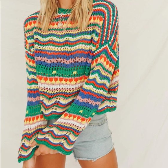 Verge Girl Sweaters - VERGE GIRL A New Direction Knit In Green